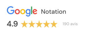 Notation 4.9 sur Google